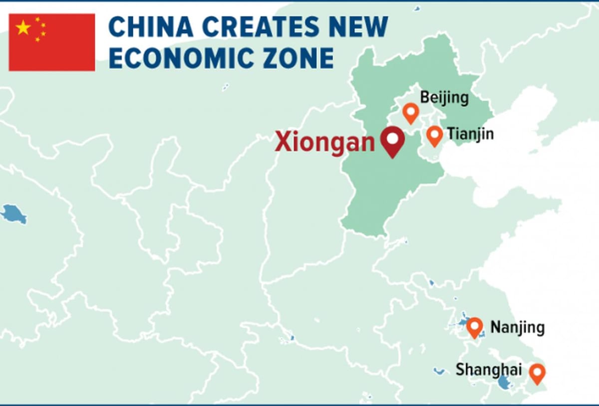 แผนที่ของ Shenzhen พิเศษทางเศรษฐกิจพื้นที่