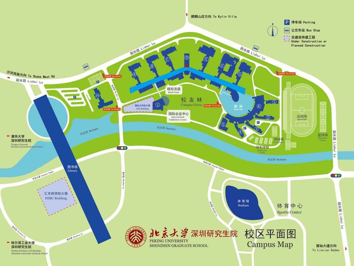 แผนที่ของ Shenzhen มหาวิทยาลัย
