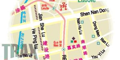 Dongmen ตลาด Shenzhen แผนที่