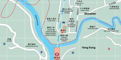 แผนที่ของ luohu โฆษณาของเมือง