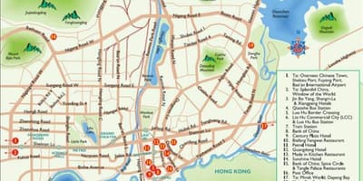 แผนที่ของ Shenzhen ช้อปปิ้ง