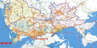 แผนที่ของ Shenzhen หน่วยแพทย์ฉุกเฉินประเทศจีน